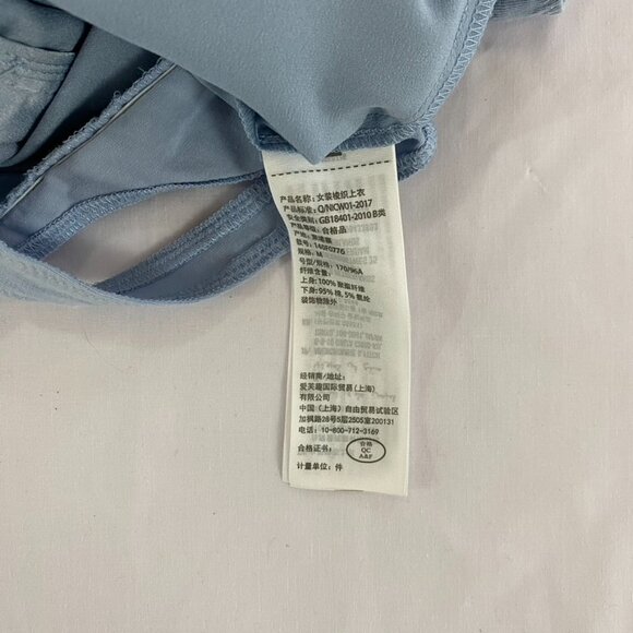 Abercrombie & Fitch Light Blue Satin Button Up Bodysuit Thong back Size Medium - Picture 14 of 16